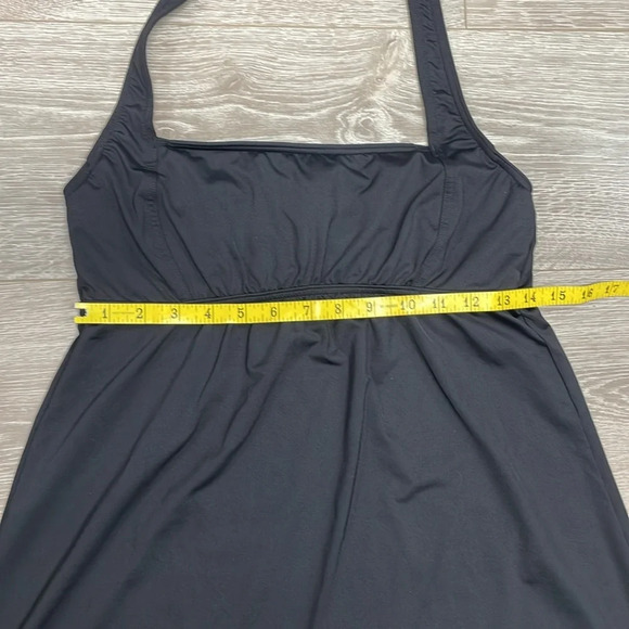 Lands’ End Black Swim Dress Underwire Halter Top Coverup Tankini Swimsuit 8P - Picture 5 of 15